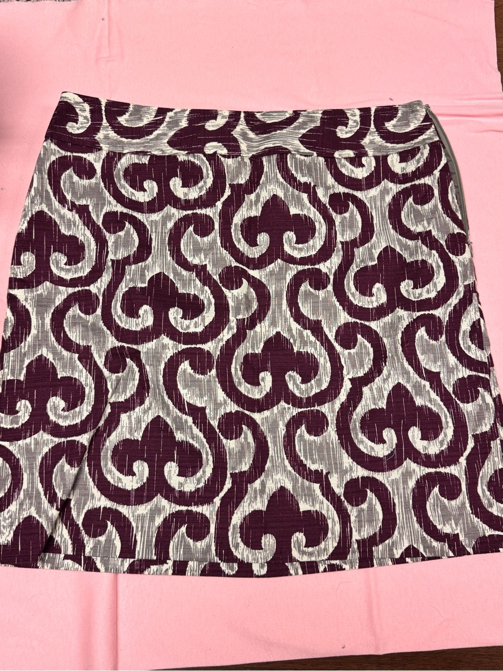 Ann Taylor Plum and Gray Mini Skirt